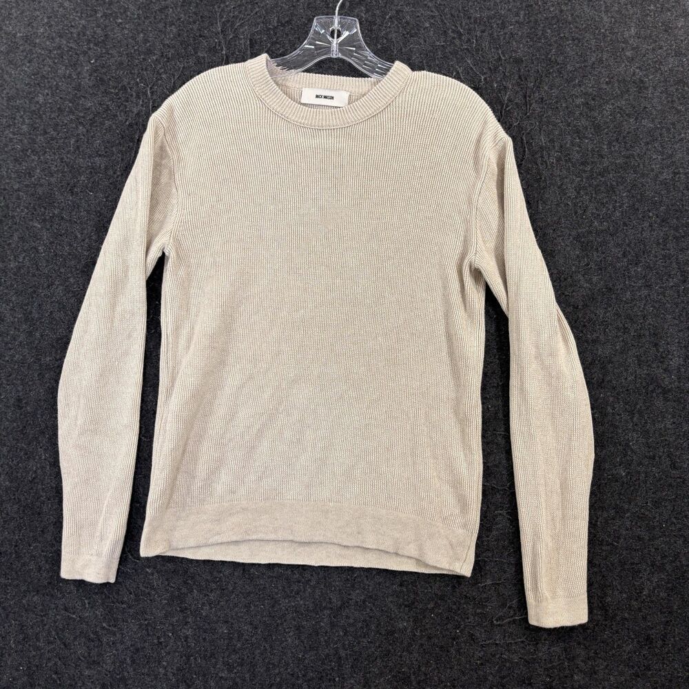 Buck Mason Seafarer Sweater Men's XS Sand Dollar Linen Crewneck Knit Pullover